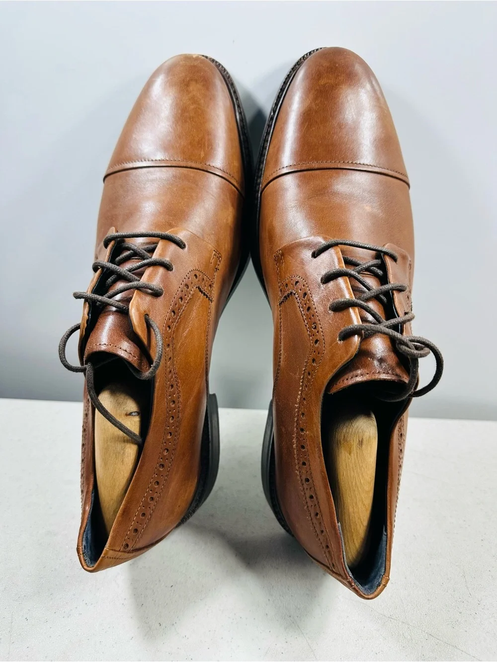 Cole Haan Buckland Brown Leather Cap Toe Oxford Shoe Men's Size 10,5